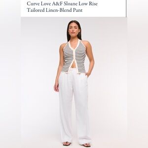 While linen Sloan pant